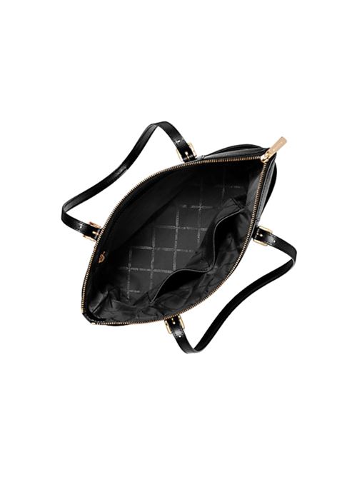 BORSA TOTE JET SET GRANDE IN PELLE A GRANA INCROCIATA CON ZIP SUPERIORE MICHAEL KORS | 30F2GTTT8L001